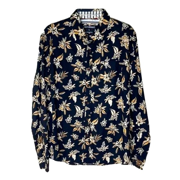 ❤️ 🆕 EIGTH AVENUE Flower Button Down Shirt Size L - Picture 1 of 4